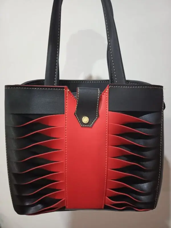 Stylish Two-Tone Handcrafted Tote Bag
